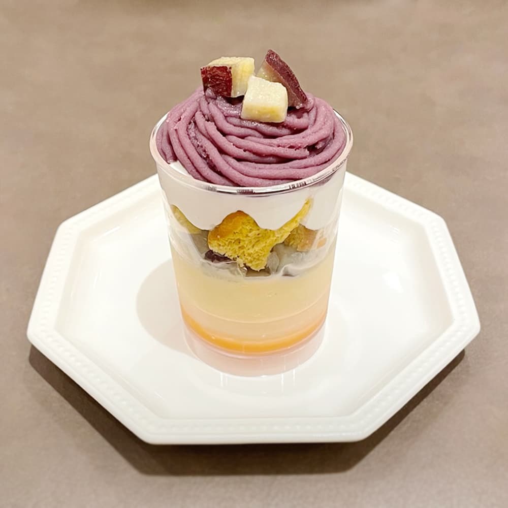 Piene Cafe 11月限定スイーツ 紫芋のプリンパルフェ