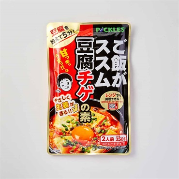 ご飯がススムキムチの豆腐チゲ用スープ レンジ調理もできます